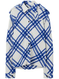 Burberry surchemise boutonnée à carreaux - Bleu