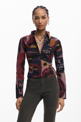 Overhemd met lange mouwen - BLACK - S