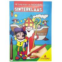Sinterklaas Kleur- en Spelletjesboek met Stickers A4 - thumbnail