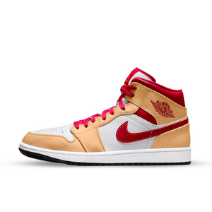Air Jordan 1 Mid Beige White Red