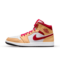 Air Jordan 1 Mid Beige White Red