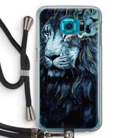 Darkness Lion: Samsung Galaxy S6 Transparant Hoesje met koord