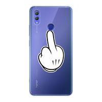 Middle finger black: Honor Note 10 Transparant Hoesje