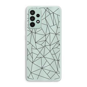Geometrische lijnen zwart: Samsung Galaxy A52s 5G Transparant Hoesje