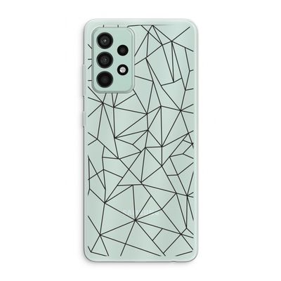 Geometrische lijnen zwart: Samsung Galaxy A52s 5G Transparant Hoesje