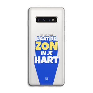 Laat de zon in je hart: Samsung Galaxy S10 4G Transparant Hoesje