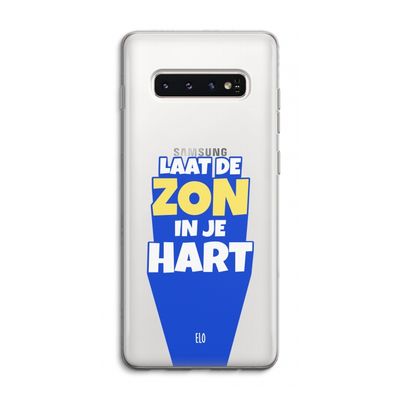 Laat de zon in je hart: Samsung Galaxy S10 4G Transparant Hoesje