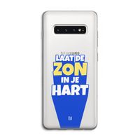 Laat de zon in je hart: Samsung Galaxy S10 4G Transparant Hoesje