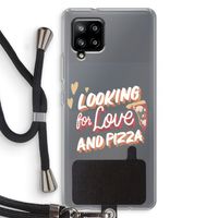 Pizza is the answer: Samsung Galaxy A42 5G Transparant Hoesje met koord