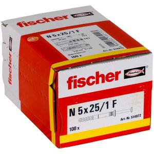 Fischer 514872 schroefanker & muurplug 100 stuk(s) Schroef- & muurplugset 25 mm