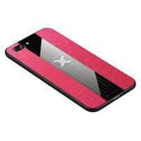Voor Huawei Nova 2s XINLI stiksels doek Textue schokbestendig TPU beschermhoes (rood)