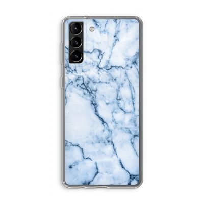 Blauw marmer: Samsung Galaxy S21 Plus Transparant Hoesje