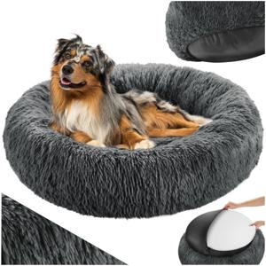 tectake® hondenmand voor kleine, middelgrote of grote honden of kattenmand, wasbaar hondenkussen op de grond, (Ø 70cm)