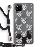 Kitten: Samsung Galaxy A12 Transparant Hoesje met koord