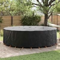Hoes voor tuinmeubelen Zwart 320 x 320 x 105 cm 600D stof