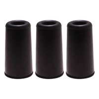 Deurbuffer - 3x - deurstopper - zwart - rubber - 75 x 40 mm - schroefbevestiging