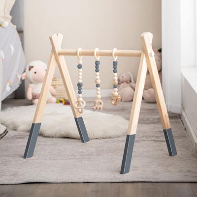 Baby Gym Babyspeeltoestellen Speeltrapeze Speelboog Houten Speelgoed Activiteitencentrum met 3 Kinderspeelgoed