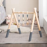 Baby Gym Babyspeeltoestellen Speeltrapeze Speelboog Houten Speelgoed Activiteitencentrum met 3 Kinderspeelgoed