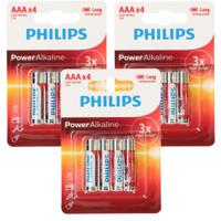 Philips Triple A batterijen - Power Alkaline - AAA - set 12x stuks - thumbnail