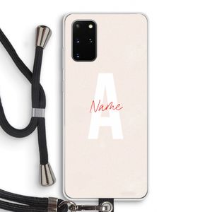 Strawberry Milkshake: Samsung Galaxy S20 Plus Transparant Hoesje met koord