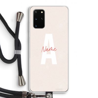 Strawberry Milkshake: Samsung Galaxy S20 Plus Transparant Hoesje met koord