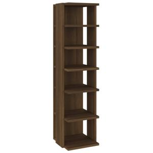 The Living Store Schoenenrek Bruineiken - Hout - 27.5 x 27 x 102 cm - 6 schappen