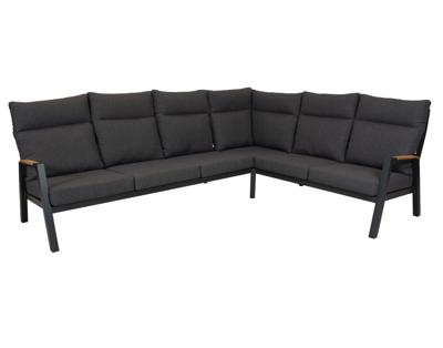 Qopps Amon lounge hoekset mat royal grey