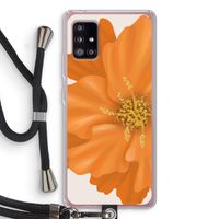 Orange Ellila flower: Samsung Galaxy A51 5G Transparant Hoesje met koord