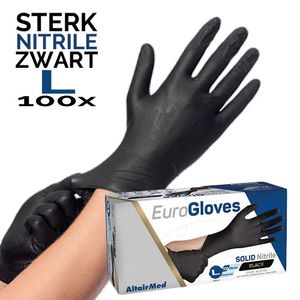 Altairmed Euro Gloves Nitrile wegwerp handschoen zwart 100st L (9)