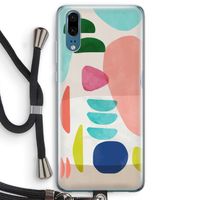 Bold Rounded Shapes: Huawei P20 Transparant Hoesje met koord
