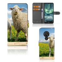 Nokia 7.2 | Nokia 6.2 | Telefoonhoesje | Met pasjeshouder | Schaap en Lammetje