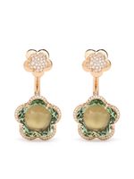 Pasquale Bruni boucles d'oreilles Ton Joli en or rose 18ct serties de quartz et de diamants