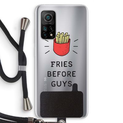Fries before guys: Xiaomi Mi 10T 5G Transparant Hoesje met koord