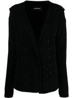 Zadig&Voltaire cardigan en cachemire à ornements strassés - Noir