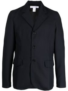 Comme Des Garçons Shirt blazer boutonné à revers pointus - Bleu