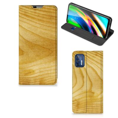 Motorola Moto G9 Plus Book | Wallet Case | Licht Hout