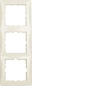 Berker S1 afdekraam 3 voudig creme glanzend