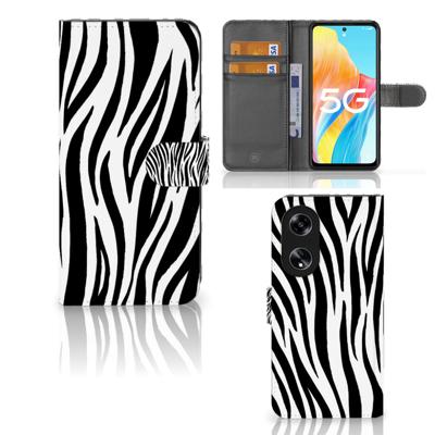 OPPO Reno8 T 5G | Telefoonhoesje | Met pasjeshouder | Zebra