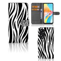 OPPO Reno8 T 5G | Telefoonhoesje | Met pasjeshouder | Zebra