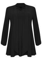 Yoek Tuniek wide bottom met strik | Zwart | Maat 46/48