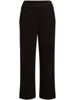 Karl Lagerfeld logo-tape wide-leg trousers - Noir