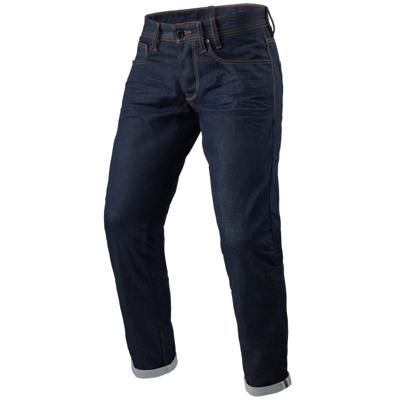 REV'IT! Lewis Selvedge TF, Motorjeans heren, Donkerblauw lengte 34