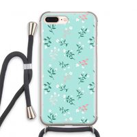 Small white flowers: iPhone 8 Plus Transparant Hoesje met koord