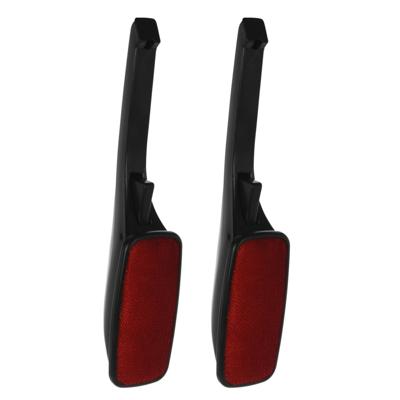 Benson Kledingborstel - 2x - zwart/rood - inklapbaar - 33 cm - ontpluizer - pluizenverwijderaar