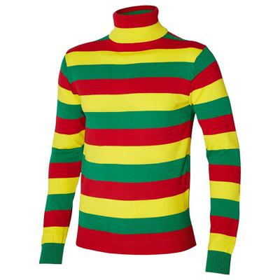 Carnaval verkleed trui Limburg - col - rood/geel/groen gestreept - dames / heren - turtleneck Carnaval verkleed trui Limburg - col - rood/geel/groen gestreept - dames / heren - turtleneck