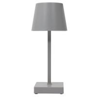 LED tafellamp- kunststof - zilver/grijs - touch - 26 cm - binnen