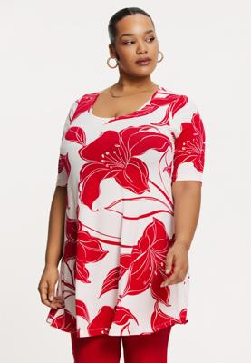 Yoek Tuniek wide bottom LILY | Rood | Maat 46/48