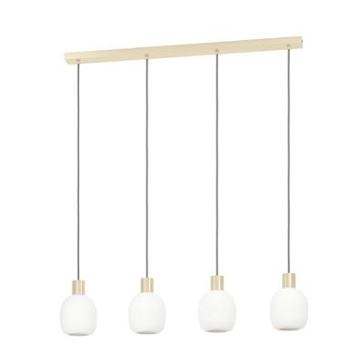Eglo Gouden eettafel lampManzanares met wit glas - 900306