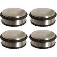 5x Stuks ronde deurstopper 10 x 4,5 cm van metaal