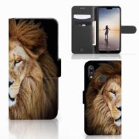 Huawei P20 Lite | Telefoonhoesje | Met pasjeshouder | Leeuw